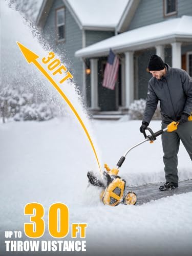 18" Cordless Snow Shovel Compatible with DeWalt 20V Max Battery (Bare Tool)