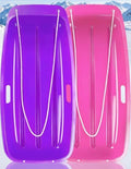 Snow Sled for Kids and Adult, Toboggan Sled with Plastic Cold-Resistant 35"