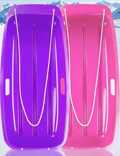 Snow Sled for Kids and Adult, Toboggan Sled with Plastic Cold-Resistant 35"