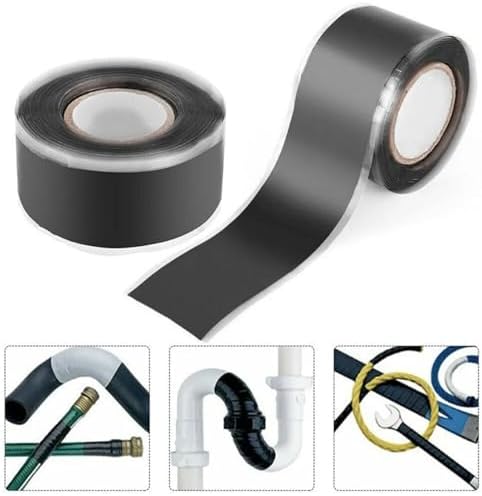 10 Roll 1 Inch X 10 FT Self-Fusing Silicone, Thickness 0.5mm Hose Repair Tape, Heavy Duty and Leak Proof Rubber Hose Tape, Pipe for Water(Blue)