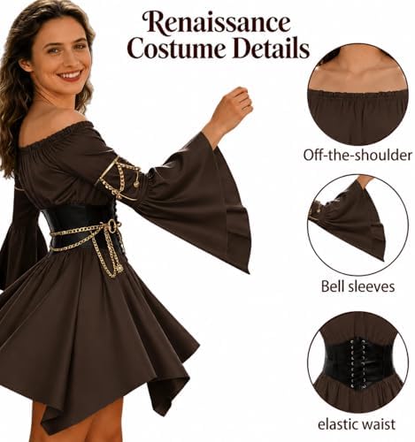 Renaissance Costume Women Pirate outfit Ren Fairy Dress Halloween Costume