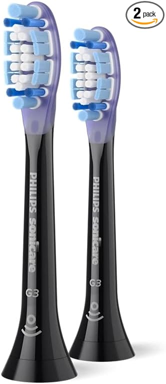 Philips Sonicare G3 Premium Gum Care Original Replacement Toothbrush Heads, Black, 2-Pack, HX9052/88