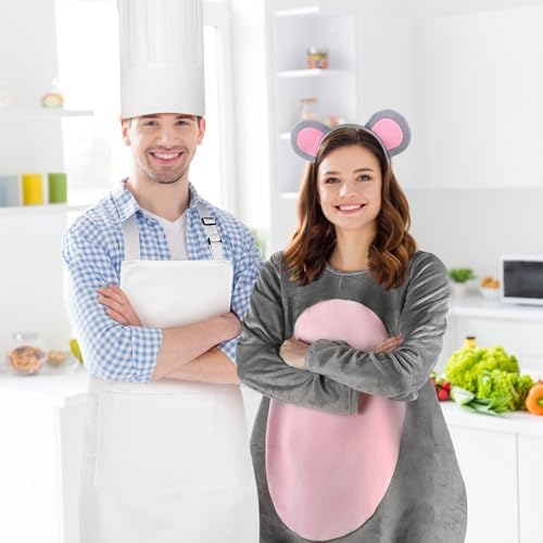 Hillban 6 Pcs Halloween Mouse Chef Couple Costume Set