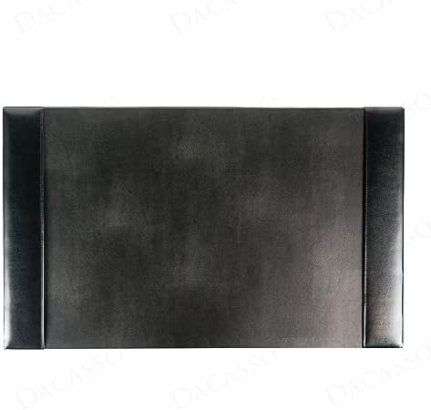 Dacasso Black 30" x 18" Desk Pad/Desk Mat/Desk Protector, Bonded Leather, 30.00 x 18.00 x 0.50 (PR-1403)