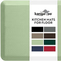 KANGAROO Anti Fatigue Mats for Kitchen Floor, 58x20, 3/4 Inch Thick Cushioned Ergonomic Mat, Reduce Foot Pressure, Waterproof Comfort Rug for Under Sink, Office Standing Desk, Store Floors, Sage Green