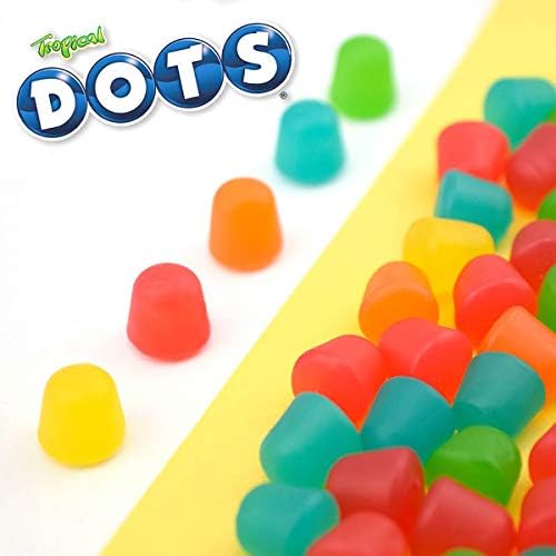 DOTS Gummy Candy, Tropical Flavors, 2.2oz Box (Pack of 24)