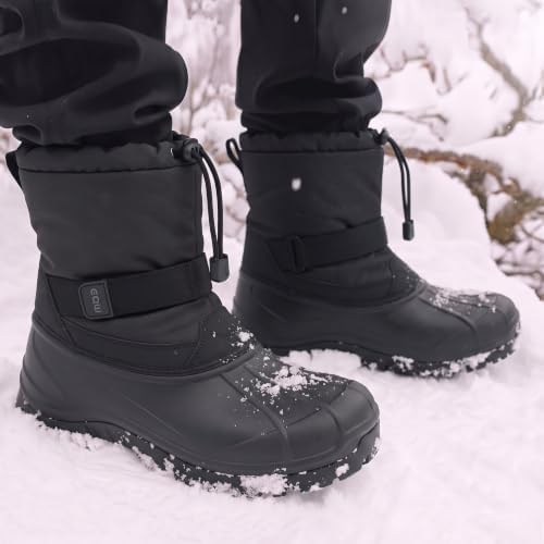 EQW Men's Waterproof Snow Boots, Insulated -25°F Non-Slip Winter