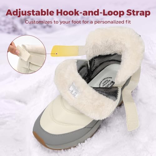 FitVille Snow Boots for Women Wide Width, Warm Fur Lined Winter Boots