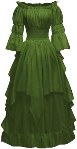 Women's Gothic Witch Dress Medieval Renaissance Costume Victorian Dress