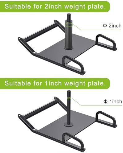 Dolibest Weight Sled, Fitness Sled, Workout Sled for Fitness Strength Training and Speed Improvement, Push-Pull Prowler Training, Suitable for 1-2" Weight Plates, Black