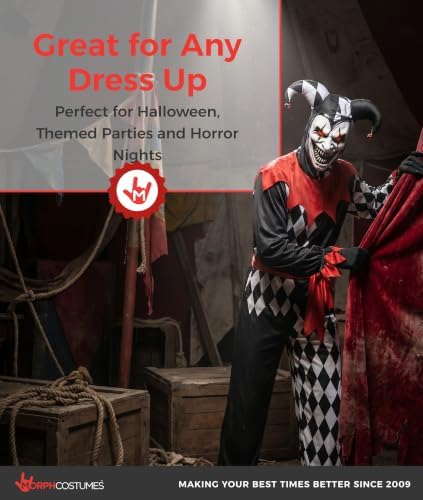 Morph, Jester Costume Men, Jester Outfit, Halloween Costumes for Men