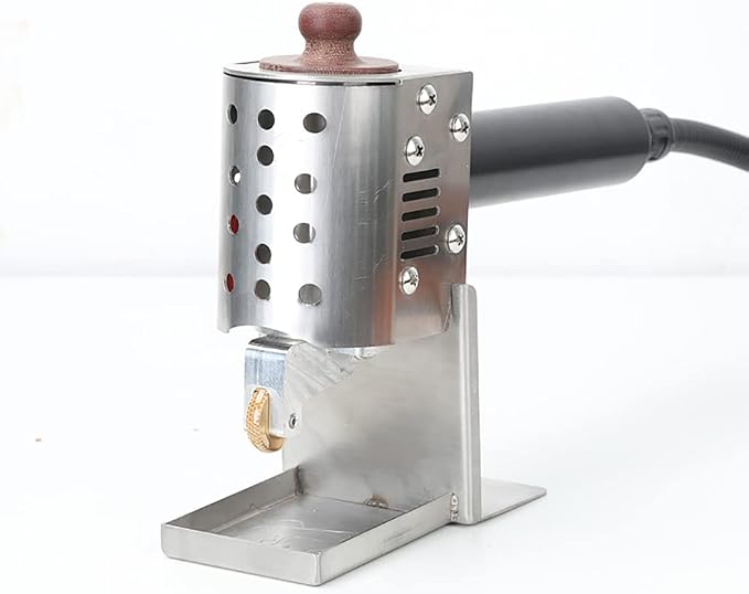 Hand Push Hot Melt Glue Rolling Machine, Portable Digital Display Leather Bag Gluing Machine with Temperature Control 200W 50ML (5MM Rubber Roller)