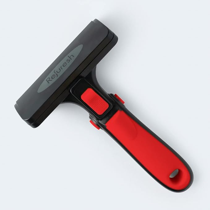 Deshedding Dog Brush for Short/Medium Hair (Large,Red) – Gentle Deshedding tool for Dogs & Cats – Reduces shedding, without damaging topcoat. Removes Loose Fur & Dead Undercoat.
