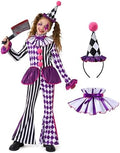 Spooktacular Creations Halloween Clown Costume for Girls, Jester Clown Costume for Kids, Halloween Role Play & Dress Up