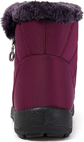 Eagsouni Snow Boots for Women Winter Waterproof Warm Zip Ankle Boots