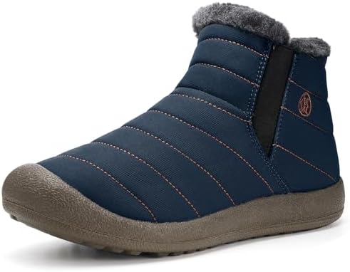Eagsouni Womens Mens Snow Boots Winter Slip On Shoes