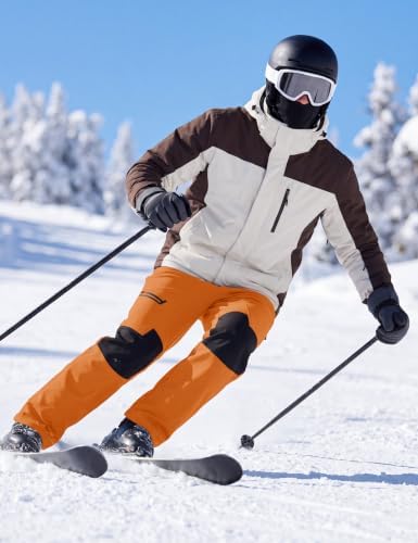 TACVASEN Men's Winter Snow Ski Pants Fleece Lined Waterproof Hiking Work