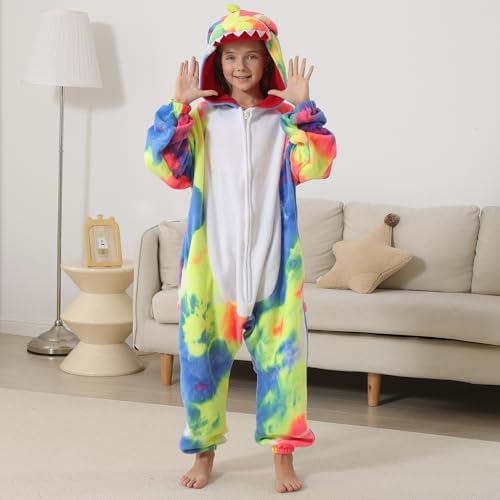 One Piece Pajamas Animal Kids Onesie, Animal Pajamas Halloween Cosplay Costume for Girls Boys