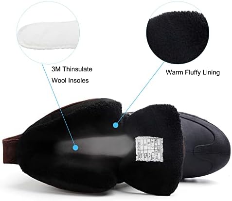 riemot Waterproof Insulated Winter Snow Boots for Men and Women