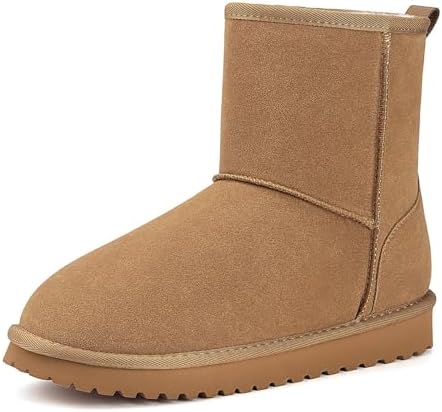 Mishansha Suede Winter Snow Boots for Women Warm Faux Fur Lined Waterproof