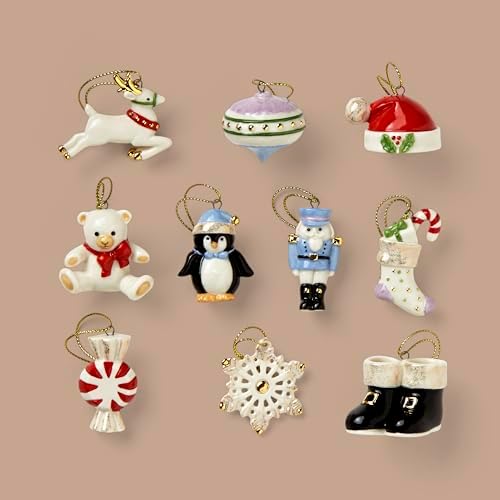Lenox Christmas Memories 10-Piece Mini Hanging Ornament Set