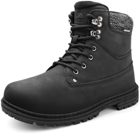 Mens Winter Snow Boots Waterproof Warm Work Ankle Booties