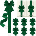 Daifunli 6 Pcs Dark Green Velvet Christmas Cabinet Bows Ribbons for Kitchen