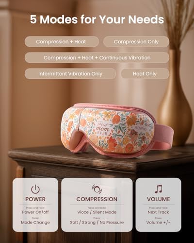 RENPHO Eyeris 1 Eye Massager with Heat, Heated Massage Eye Mask