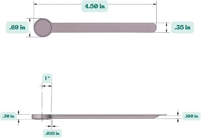 1/4 Teaspoon (1.25 mL) Long Handle Plastic Measuring Spoon for Coffee, Protein Powder, Pet Food, Spices, Grains, Dry Goods – Food-Grade BPA-Free (Pack of 10)