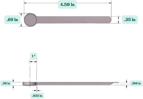 1/4 Teaspoon (1.25 mL) Long Handle Plastic Measuring Spoon for Coffee, Protein Powder, Pet Food, Spices, Grains, Dry Goods – Food-Grade BPA-Free (Pack of 10)