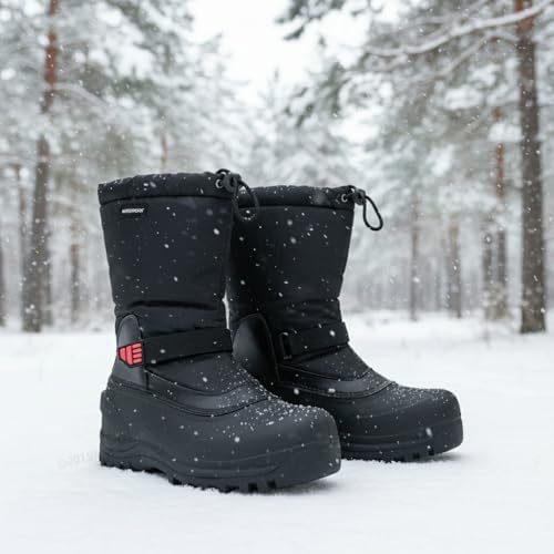 L&M Mens Winter Snow Boots Shoes WaterProof Insulated 2008