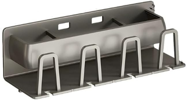 Toothbrush Rack Aluminum Toothbrush Holder Gun Gray Toothpaste Holder Multi-storage Space Storage Bracket Wall-mounted No Punching Required Bathroom Toothbrush Holder(S52cm)