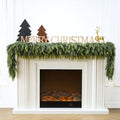 6Ft Christmas Garland,Real Touch Cedar Garland,Realistic Faux Pine Garlands