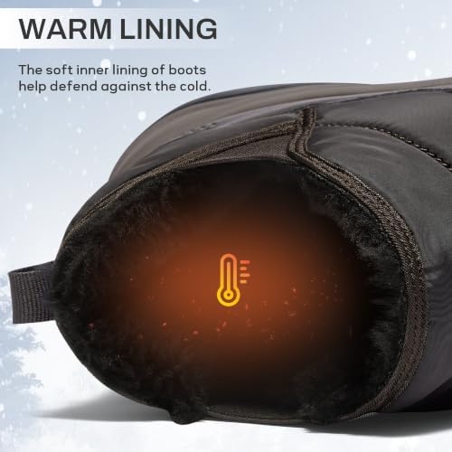 Coostar Snow Boots for Men Waterproof Winter Boots with Arch Support Lightweight Outdoor Casual Boot