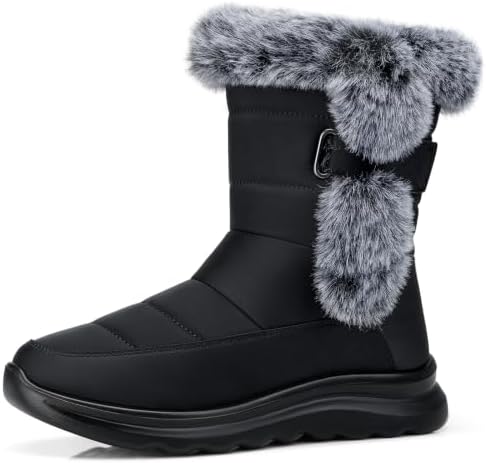 SHIBEVER Warm Winter Boots for Women: Snow Comfortable Casual Walking Boot