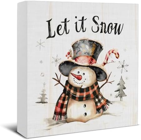 Let It Snow Christmas Decorations - Christmas Winter Snowman Decor
