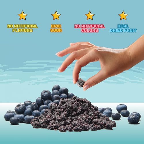 Final Boss Sour Fruit Candy, Sour Blueberries, Level 1, 10 Pack