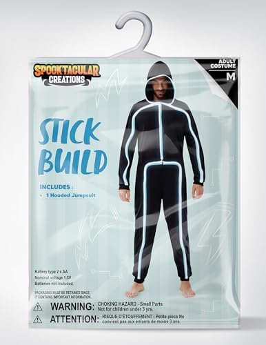 Spooktacular Creations Halloween Costume Adult Glow in the Dark Costume Men