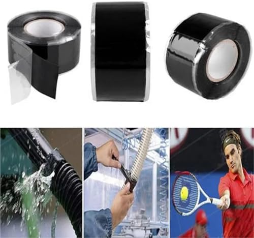 20 Roll 1 Inch X 10 FT Self-Fusing Silicone, Thickness 0.5mm Hose Repair Tape, Heavy Duty and Leak Proof Rubber Hose Tape, Pipe for Water(Blue Tape)