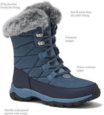 Lands' End Waterproof Insulated Womens Snow Boots, Winter Boots for Women