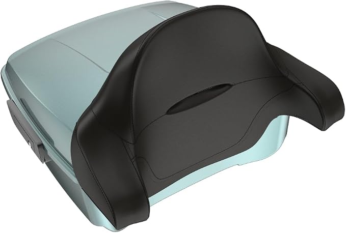 Advanblack Road Glide Tour Trunk Pack Silver Pine King Tour Trunk Pack Luggage +Wrap-Around Backrest Pad for '97-'25 Harley Touring Road King Street Glide Electra Glide CVO Models