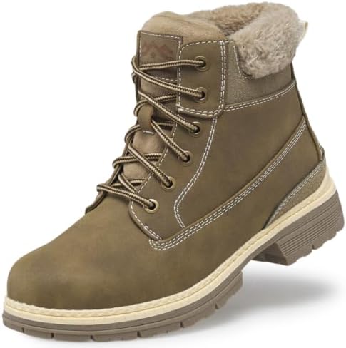 COTTIMO Womens Snow Hiking Winter Boots Casual Fur Lined Fashion Boots