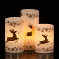 Gold Deer Flameless Candles Battery Operated with 6 Hour Timer