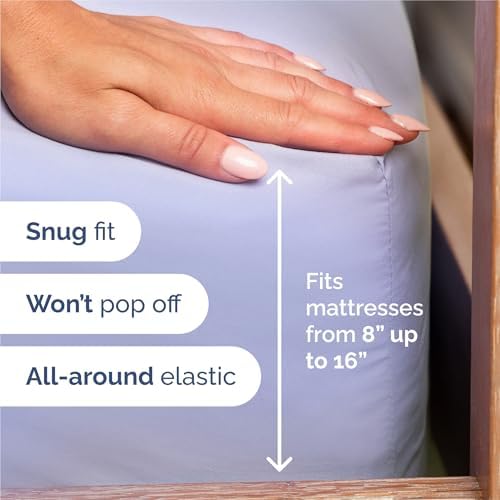 King Size 4 Piece Sheet Set - Comfy Breathable & Cooling Sheets - Lavender