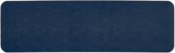 TYUU Bathroom Mat Quick Dry, Bathroom Rugs Non Slip Washable Thin Absorbent Bath Mat Fits Under Door Bathroom Floor Mat Perfect for Bath, Shower, or Sink 17"x59" Navy Blue