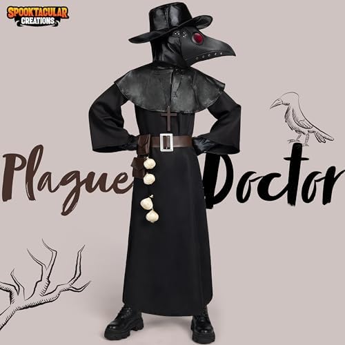 Spooktacular Creations Halloween Plague Doctor Costume for Kids 10 in 1 set