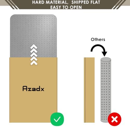 Azadx Heavy Duty Office Chair Mat for Carpet 36" x 48" Hard Material
