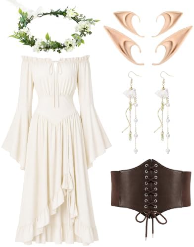 MOSTORY Renaissance Fairy Dress Accessories Set for Women Cosplay