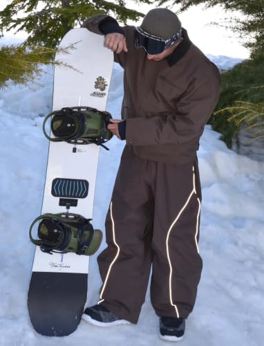 GSOU SNOW Mens Womens Baggy Snowboard Pants Snow Ski Reflective Waterproof
