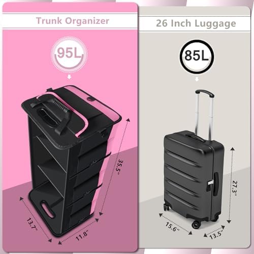 AOPHY Foldable Trunk Organizer for Car SUV Truck 95L Large Capacity